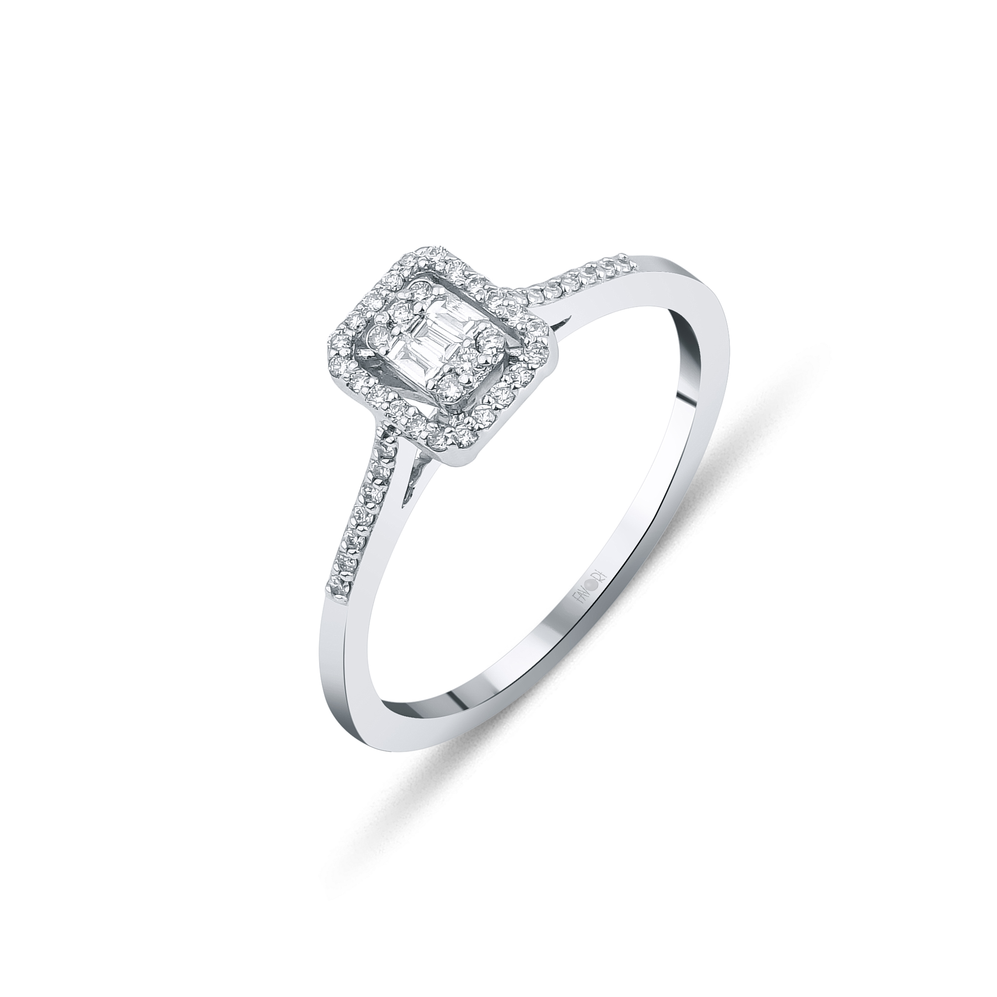 PIRLANTA BAGET YÜZÜK 0.17 CT