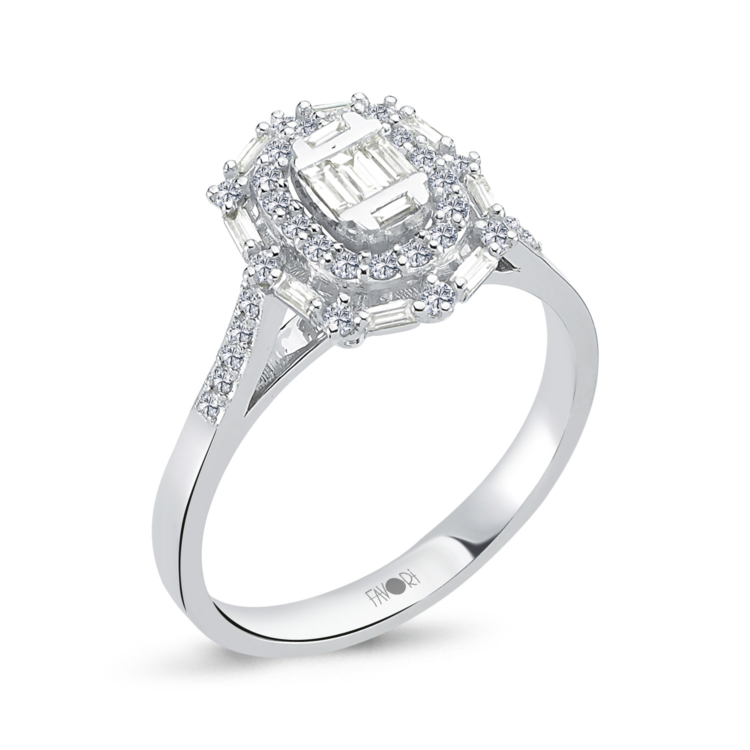 PIRLANTA BAGET YÜZÜK 0.42 CT