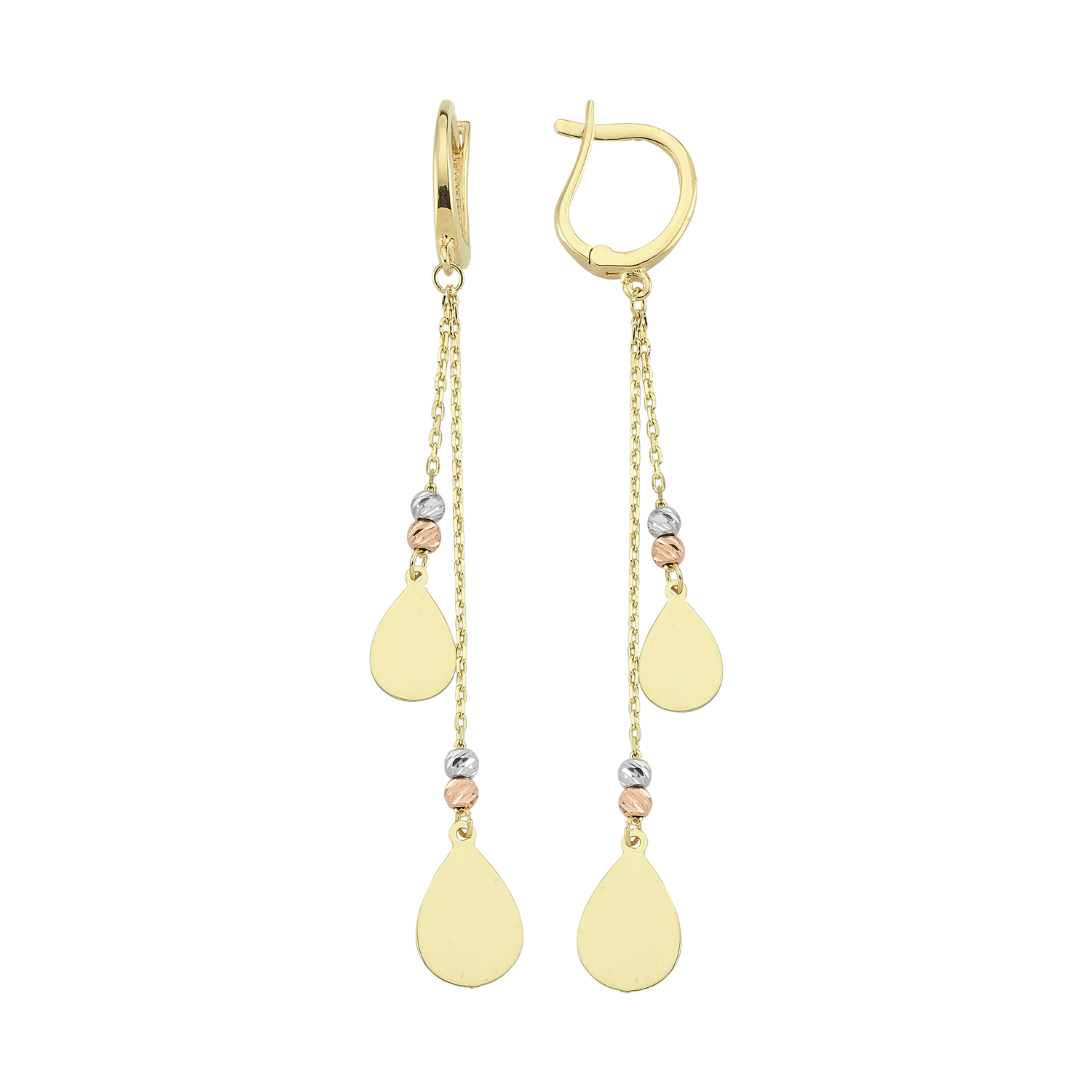 Damla Plakalı Sallantılı Küpe