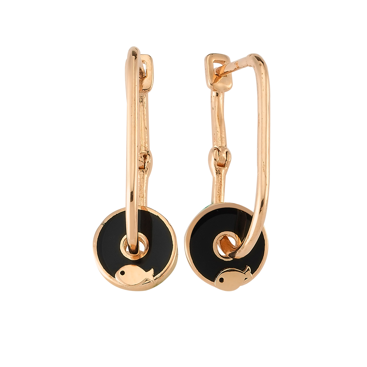 Renklı Mınelı Sallantılı Küpe