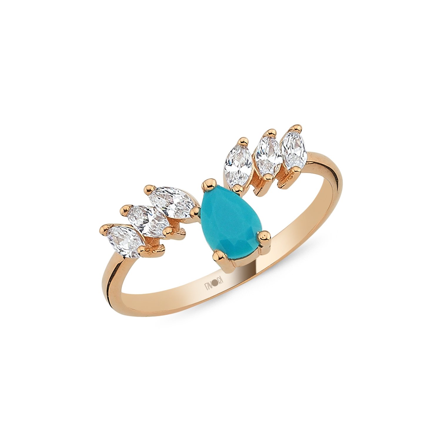 Altın Renkli Taşlı Yüzük