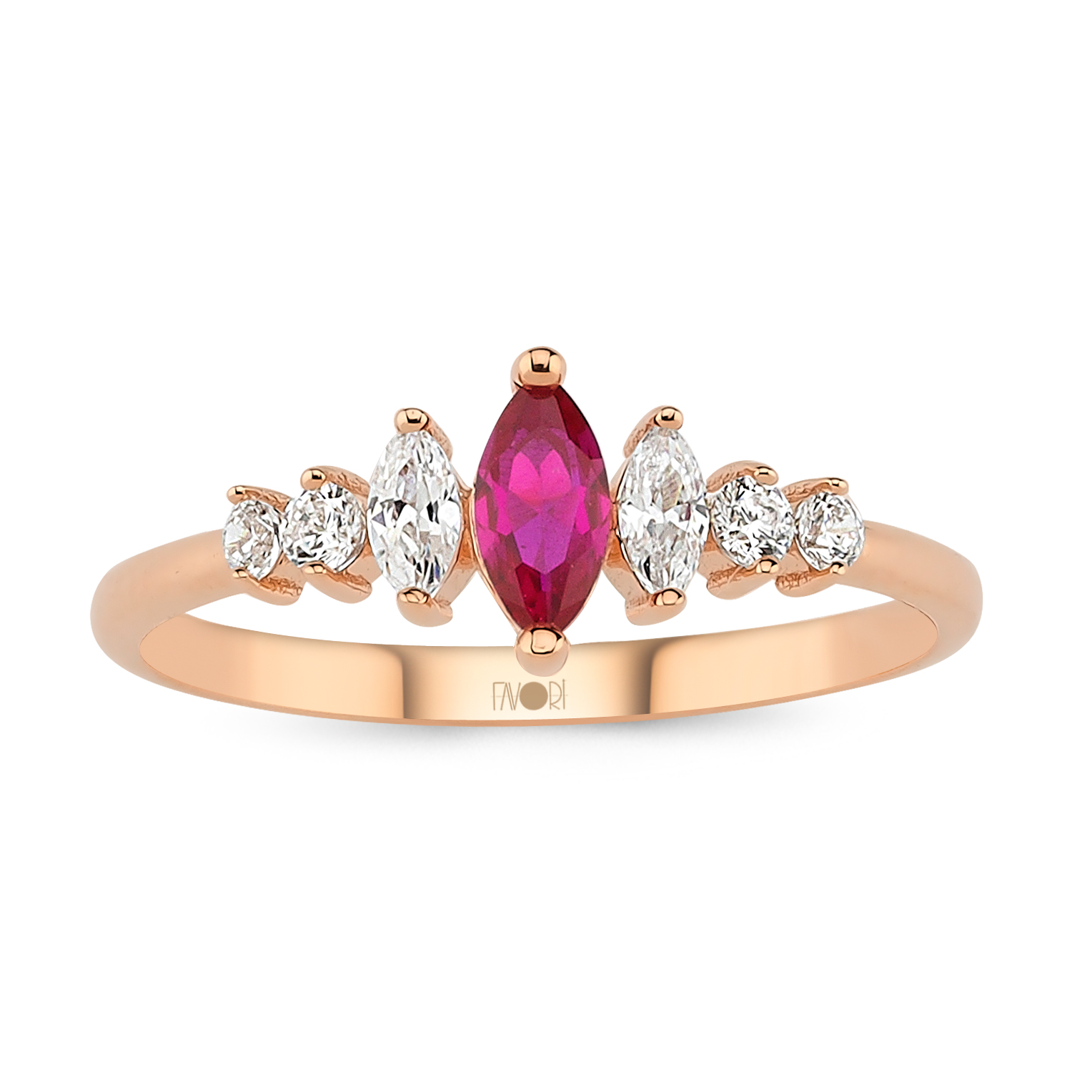 Altın Renkli Taşlı Yüzük