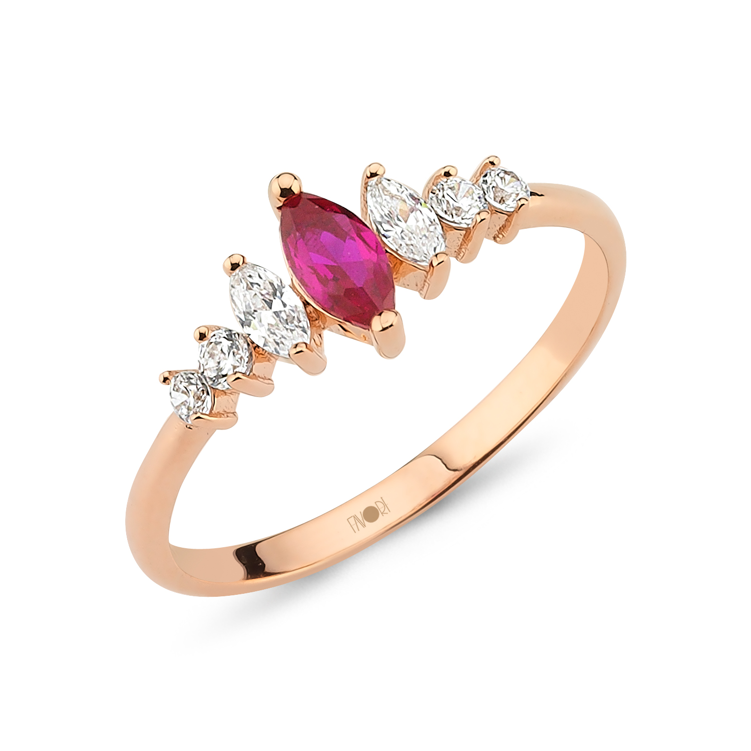 Altın Renkli Taşlı Yüzük