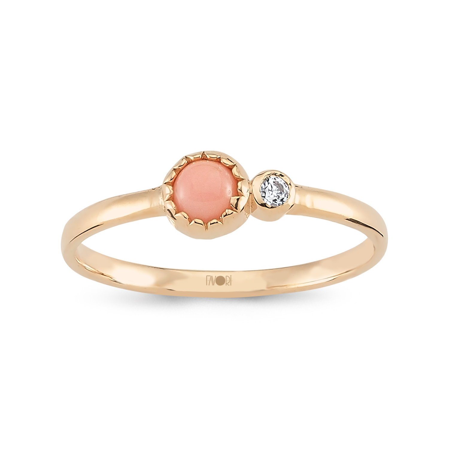 Pembe Taşlı Yüzük