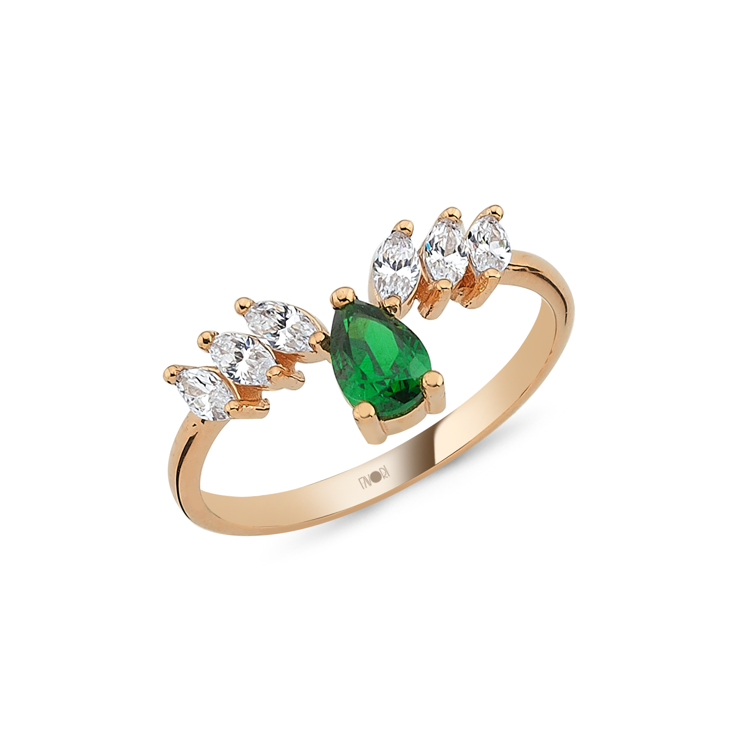 Altın Renkli Taşlı Yüzük