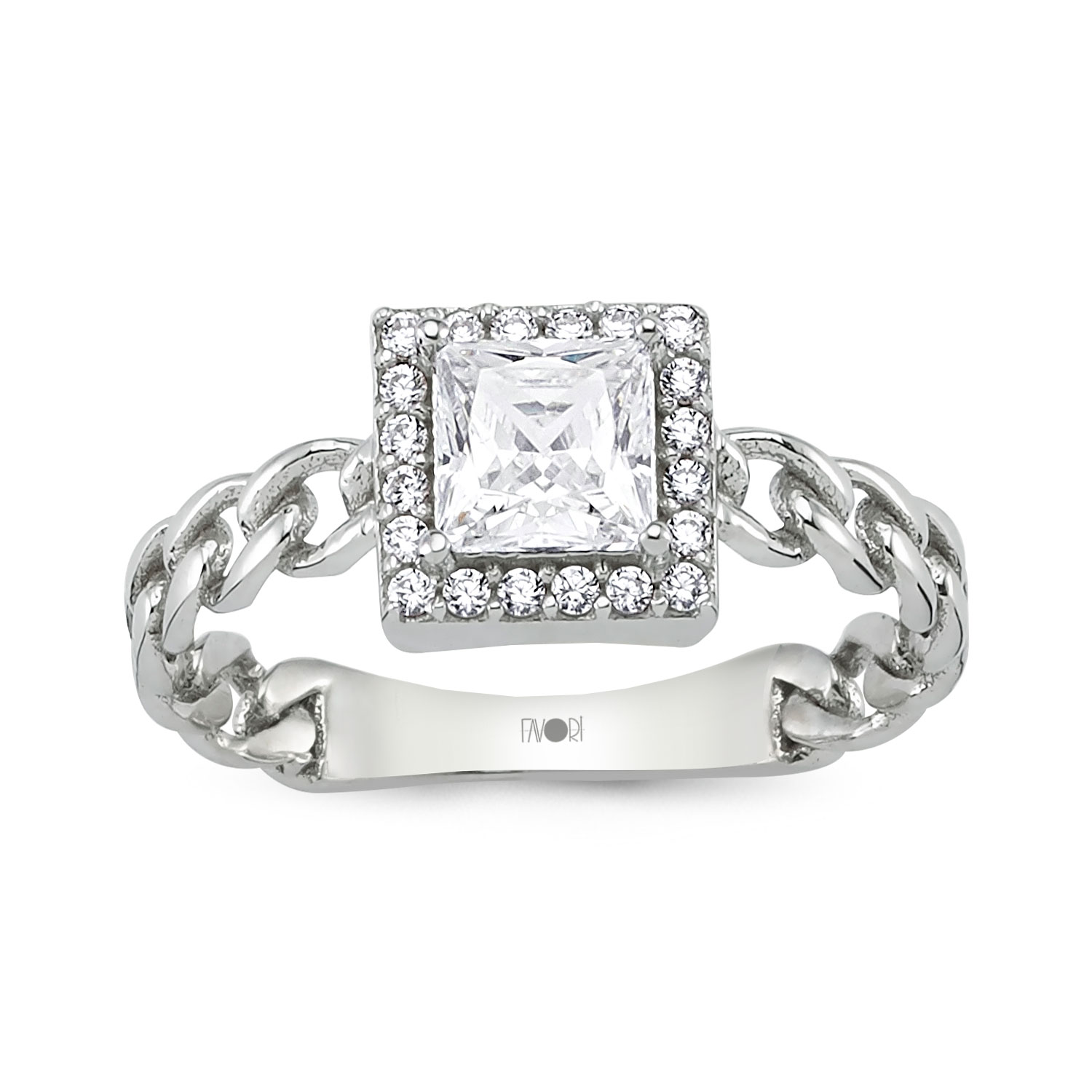 Kare Taşlı Yüzük