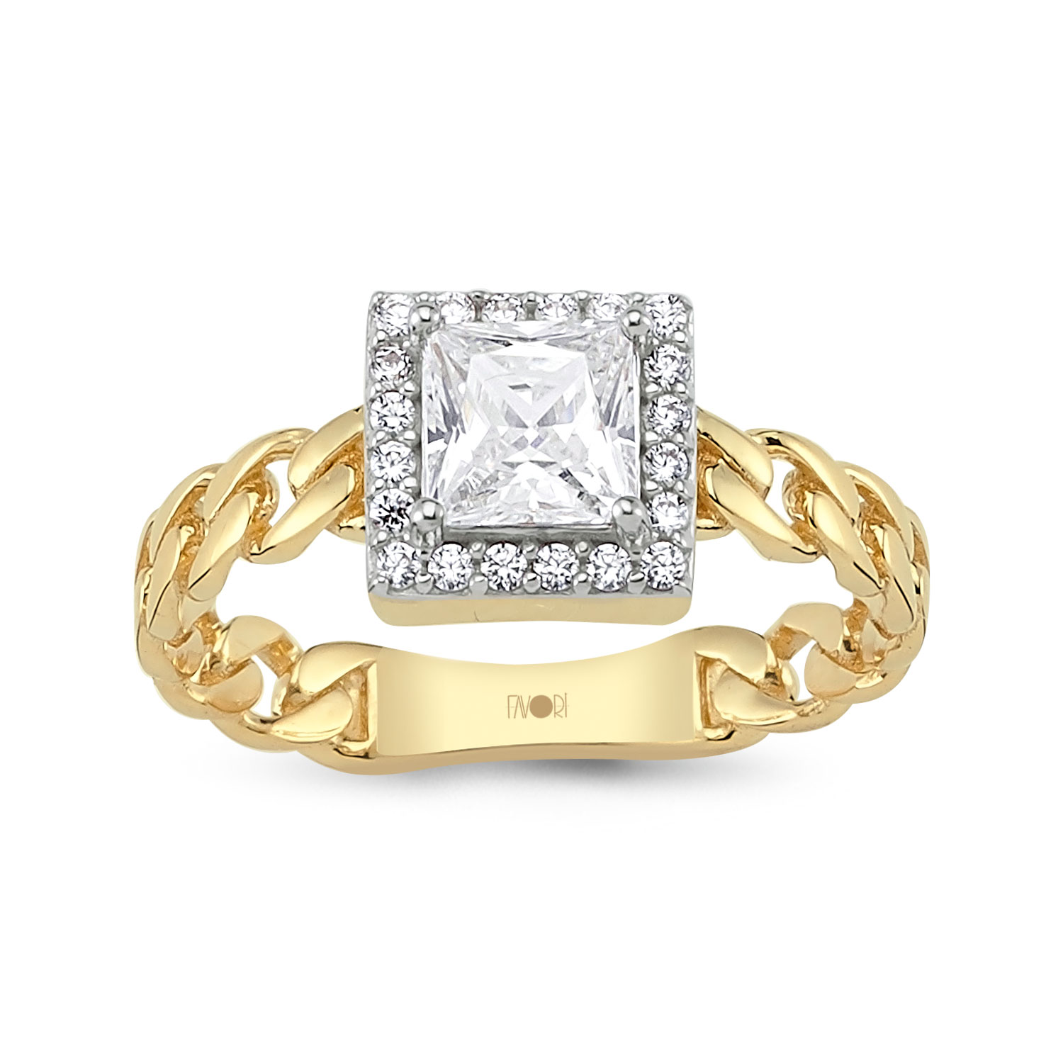 Kare Taşlı Yüzük