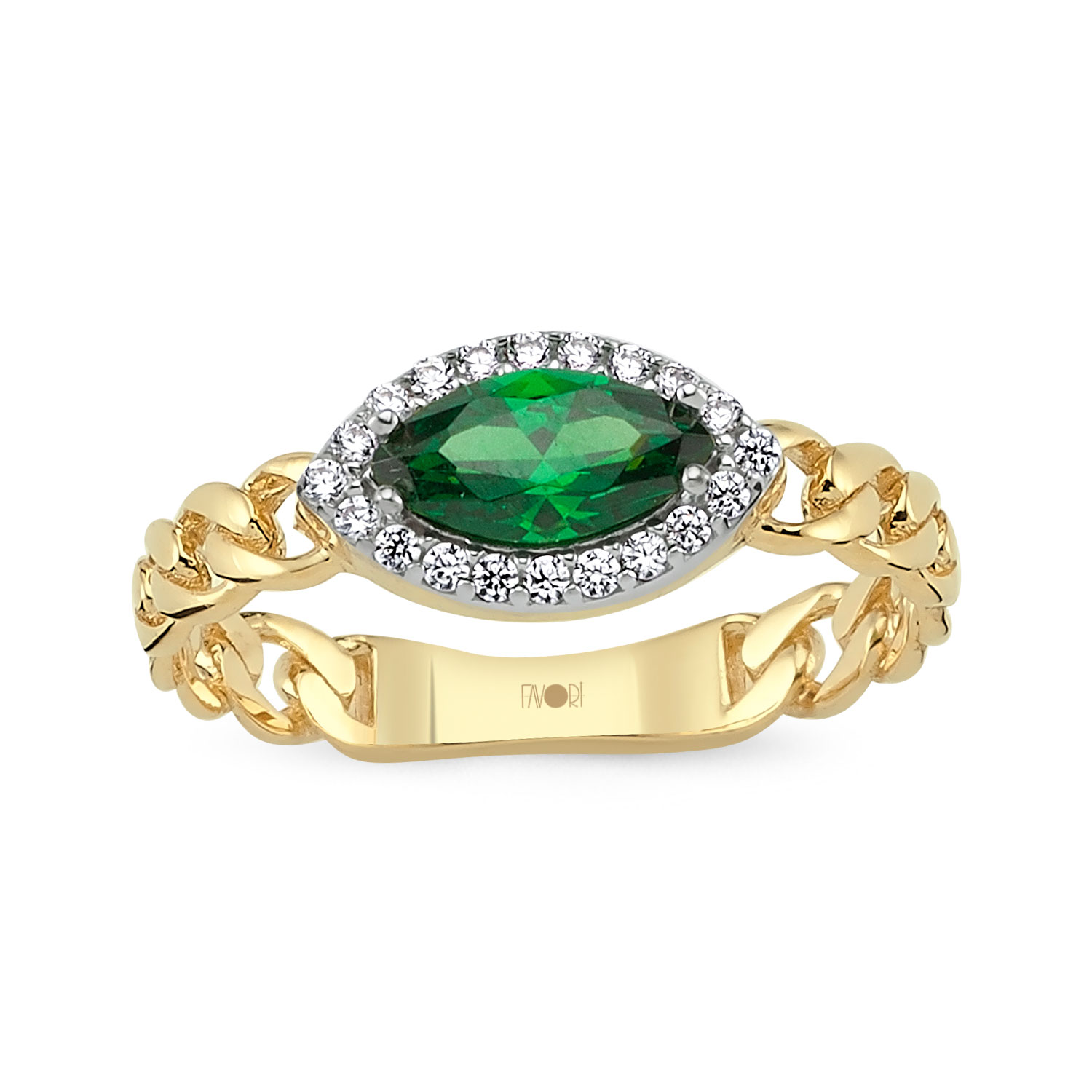 Yeşıl Taşlı Yüzük