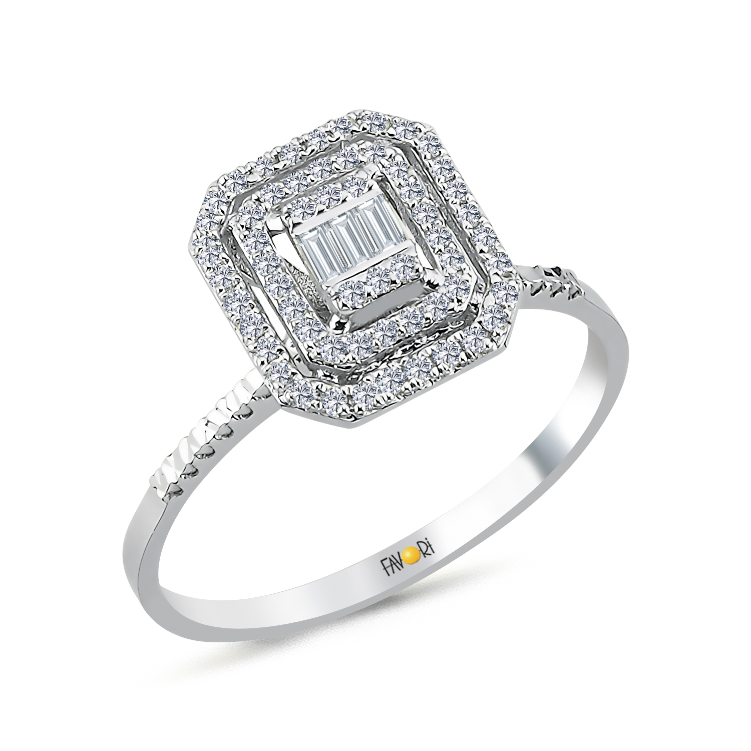 PIRLANTA BAGET YÜZÜK 0.22 CT