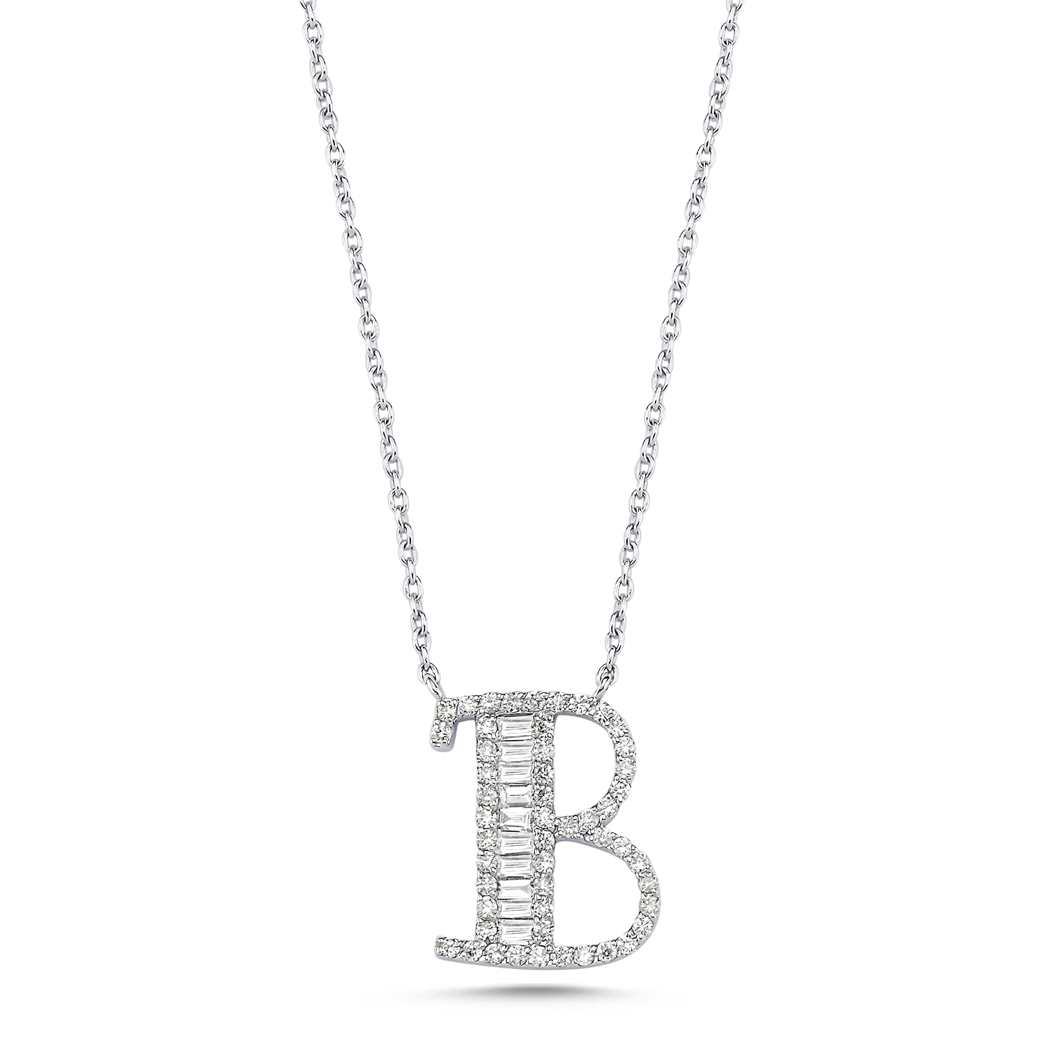 PIRLANTA BAGET HARF KOLYE 0.46 CT