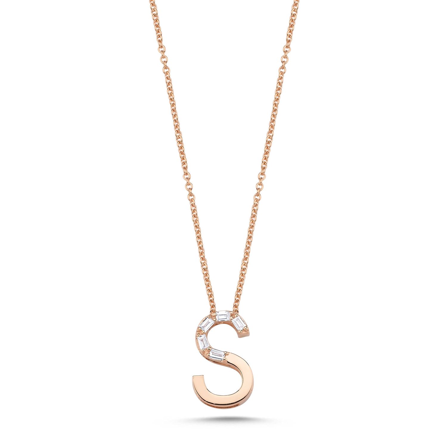 PIRLANTA BAGET HARF KOLYE 0.07 CT
