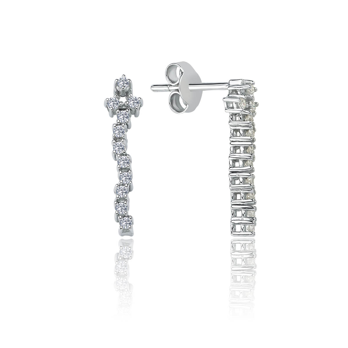 PIRLANTA TAŞLI KÜPE 0.29 CT