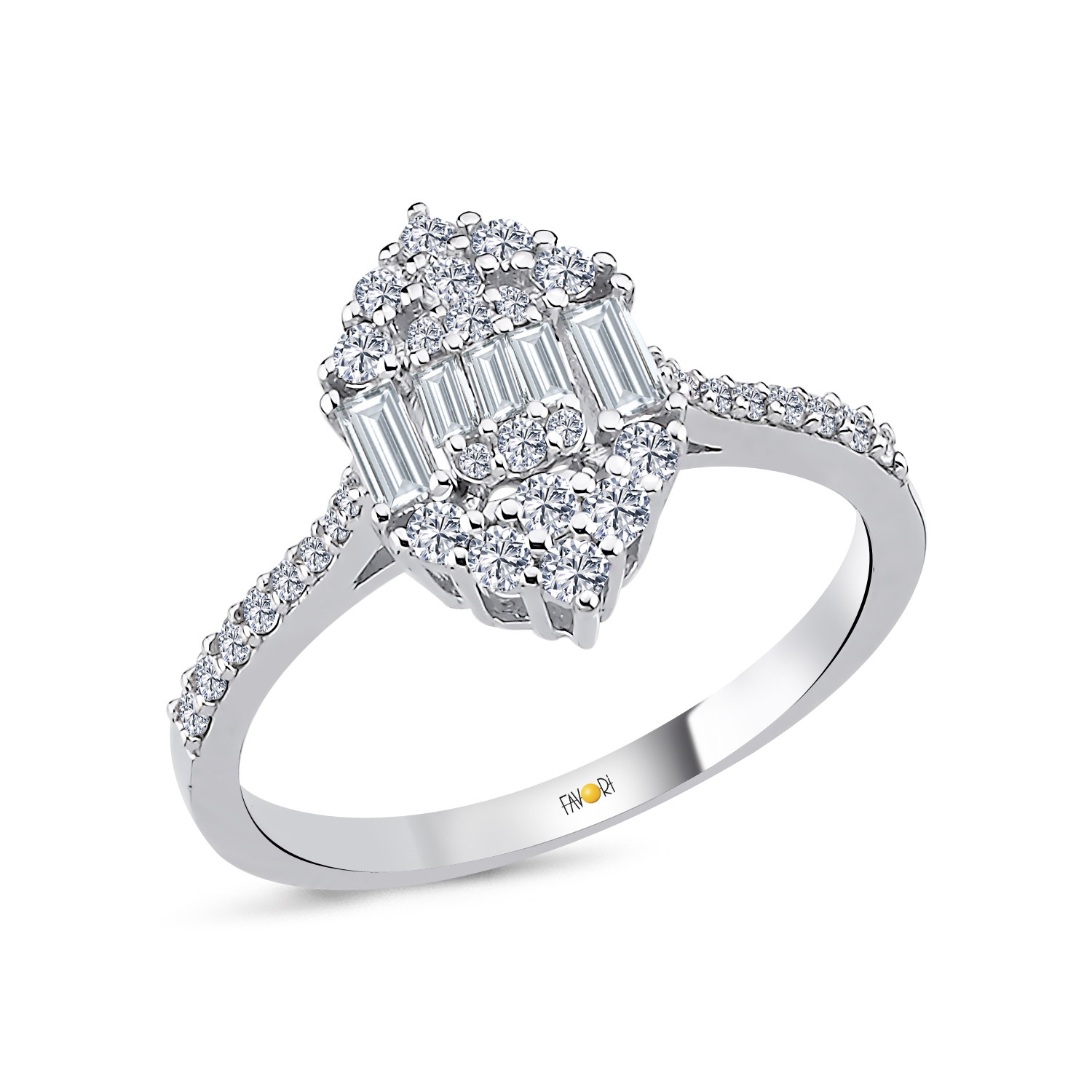 PIRLANTA FANTAZİ BAGET YÜZÜK 0.55 CT