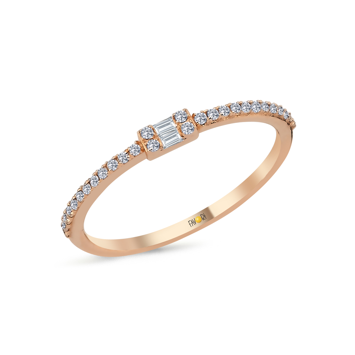 PIRLANTA FANTAZİ BAGET YÜZÜK 0.15 CT