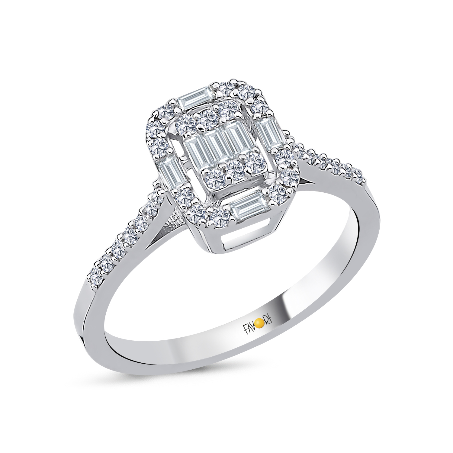 PIRLANTA BAGET YÜZÜK 0.42 CT