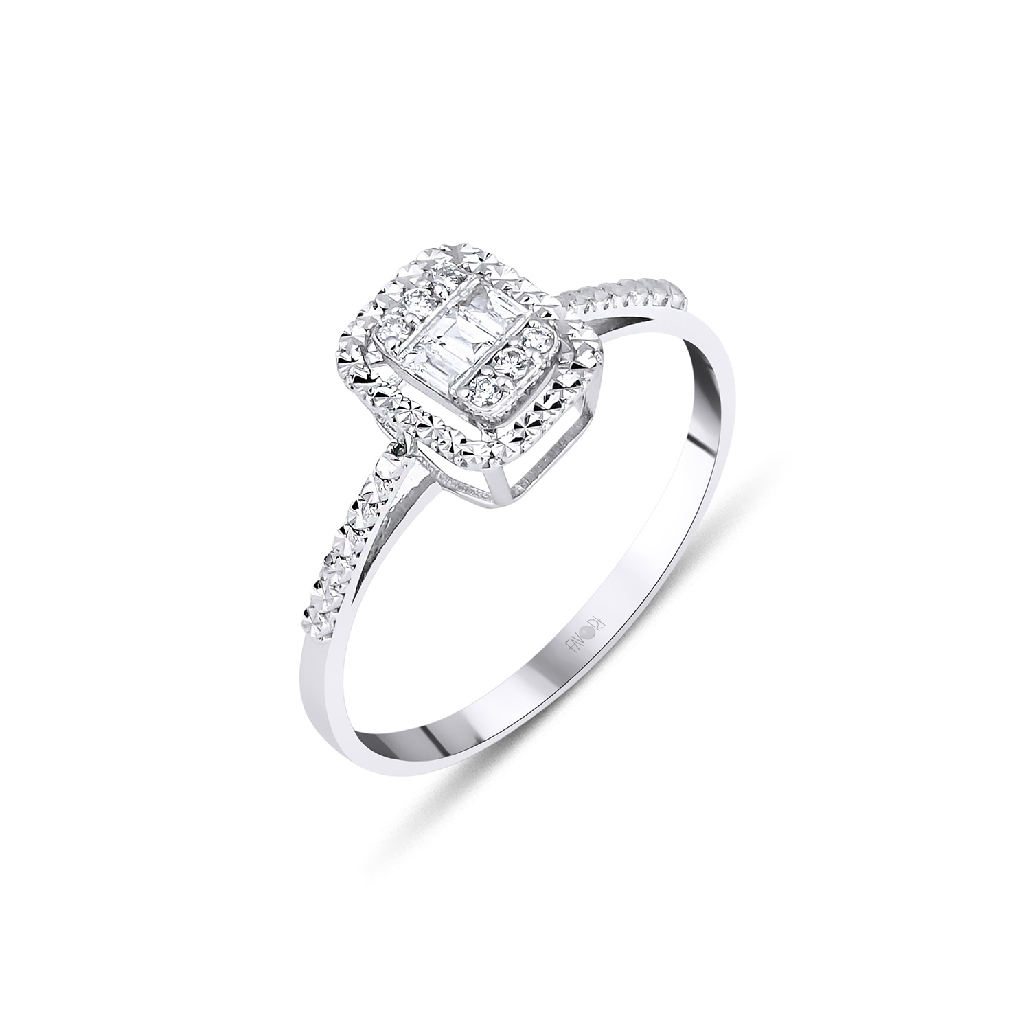 PIRLANTA BAGET YÜZÜK 0.10 CT